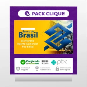 Pacote - Banco do Brasil (Escriturário - Agente Comercial) Pacote Completo - 2023 - Estratégia Concursos
